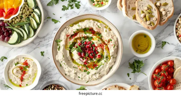 Mediterranean & Middle Eastern Hummus Platter