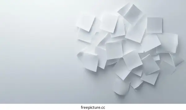 Abstract White Paper Shapes Composition