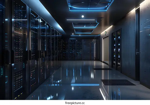 Modern Data Center Server Room Technology