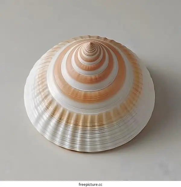 Seashell with orange and white stripes