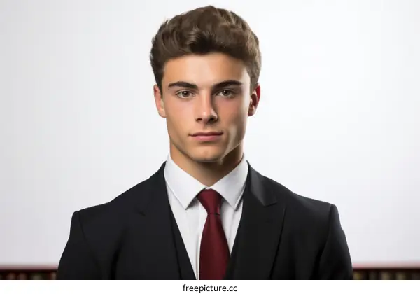 Young professional man in a suit and tie