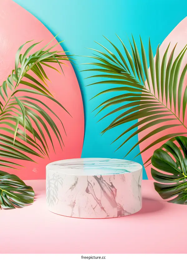 Tropical Marble Product Display Stand