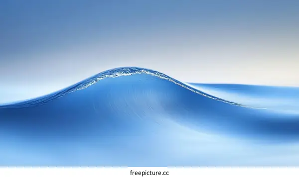 Abstract Blue Wave Illustration
