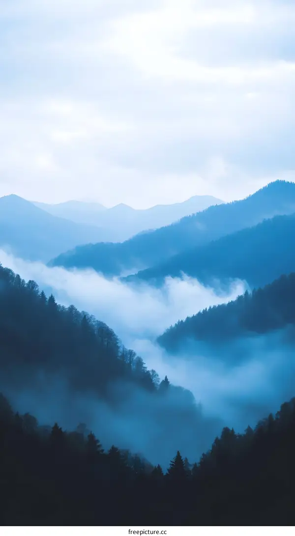 Blue Misty Mountains Landscape Photography