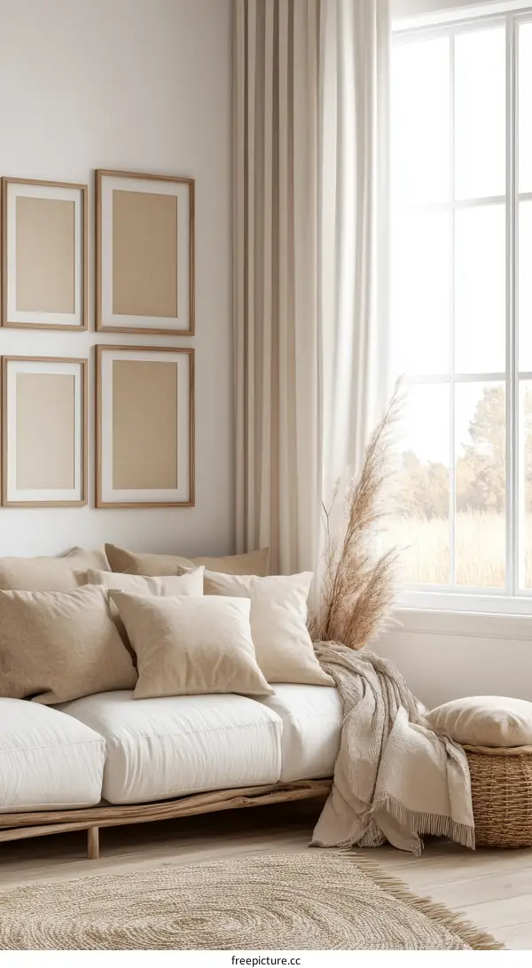 Modern Minimalist Living Room Design with Natural Elements