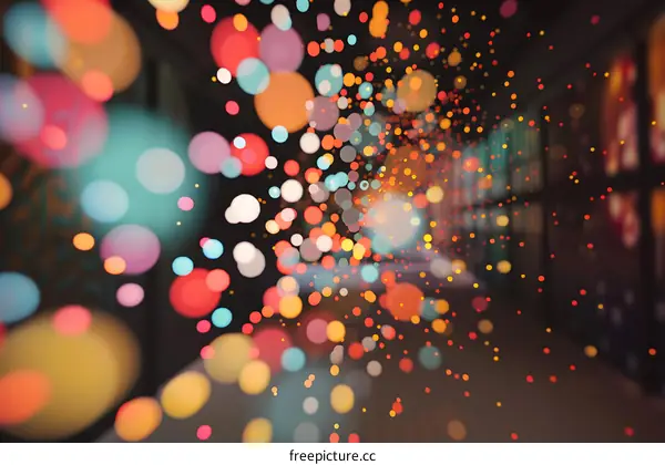 Colorful Abstract Bokeh Background With Blurred Lights