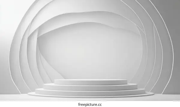 Abstract Minimalist White Product Showcase