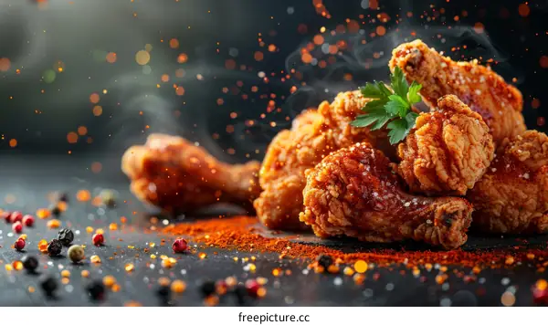Crispy Fried Chicken with Spices