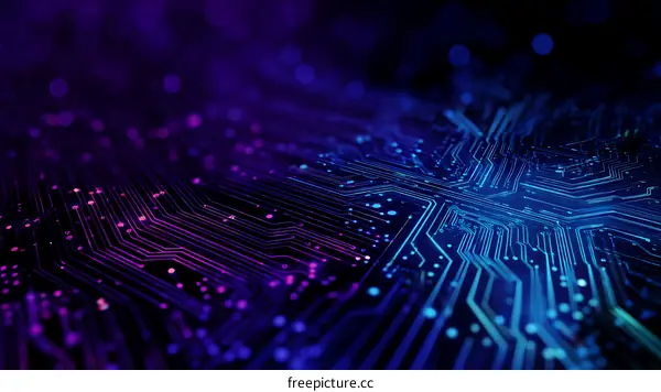 Abstract Circuit Board Technology Illustration