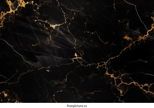 Black & Gold Marble Texture: High Resolution Background