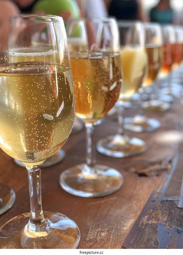 Close Up of Glass of Sparkling Wine