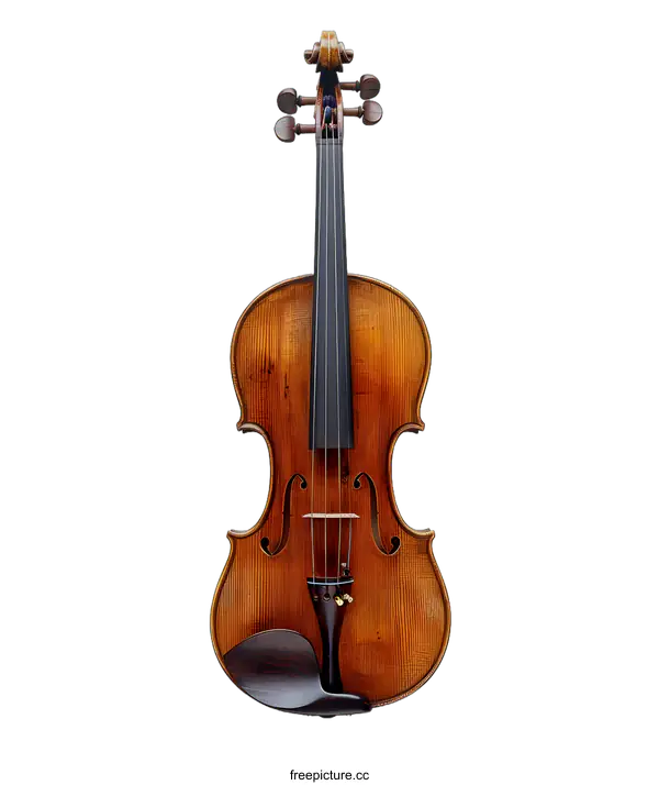 [Transparent Background PNG]A violin hanging on a pale gray wall.