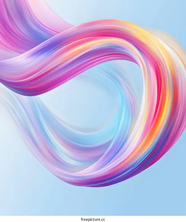 Abstract Colorful Swirling Liquid Background