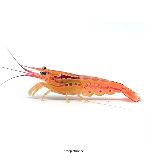 Dancing Shrimp on White Background