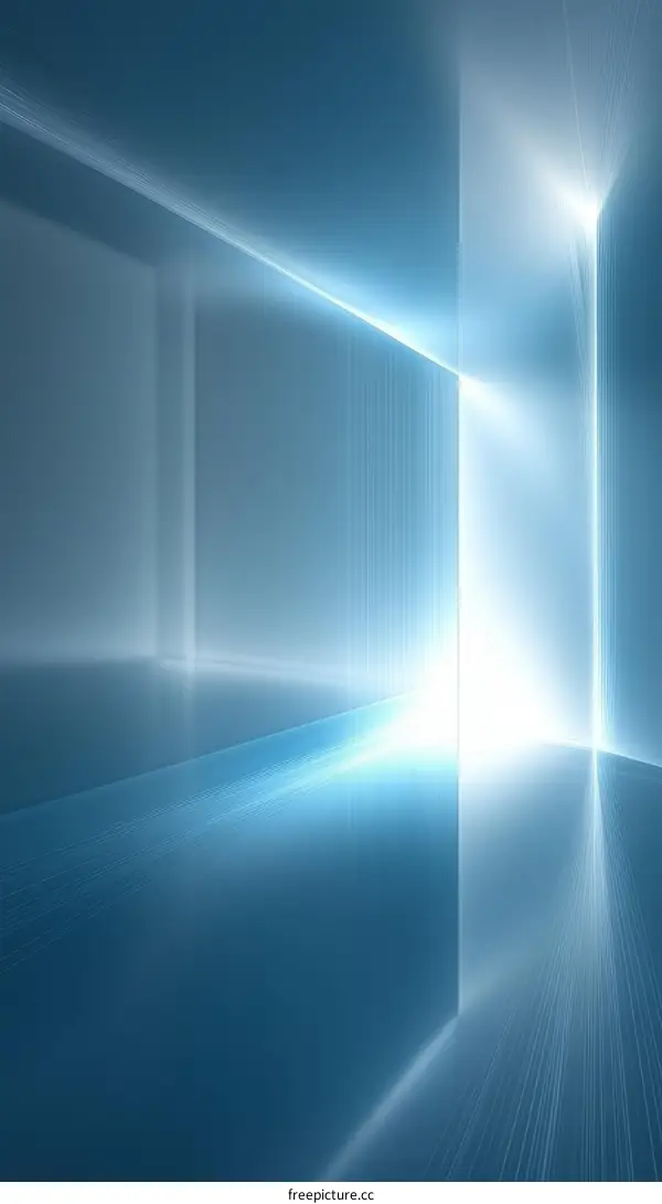 Abstract Light Blue Digital Corridor
