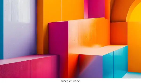 Abstract Colorful Geometric Shapes Background