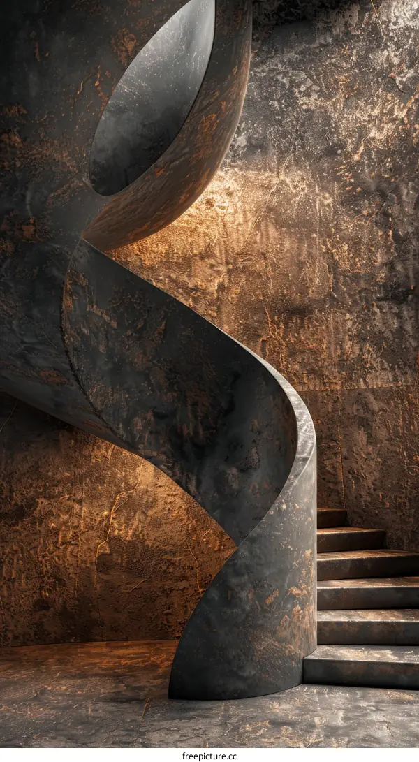 Modern Spiral Staircase Design with Industrial Aesthetics