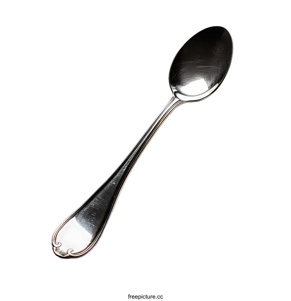 [Transparent Background PNG]Silver Spoon on transparent background