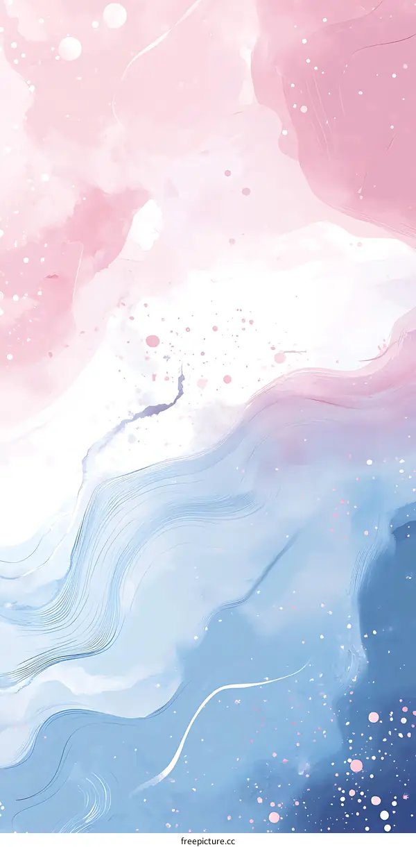 Abstract Watercolor Background with Pink and Blue Colors