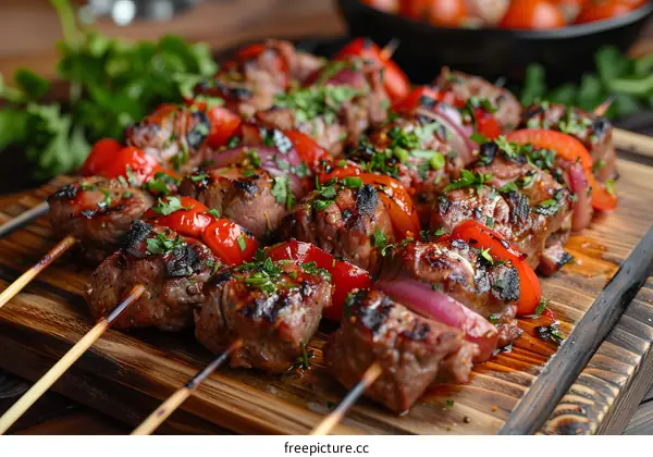 Grilled Beef Skewers with Vegetables