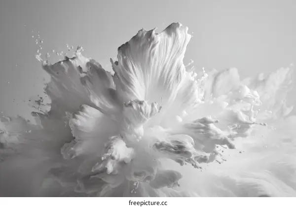 Abstract White Splash Art Creation