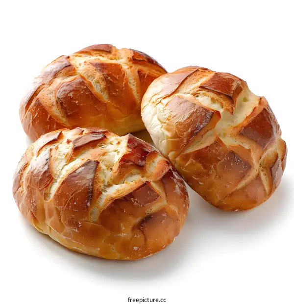 Three Loaves of Freshly Baked Bread