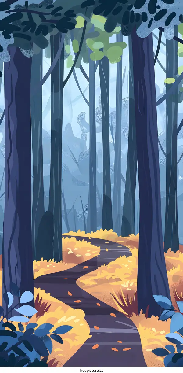 Forest Path Illustration