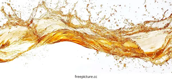 Golden Liquid Splashing Dynamically