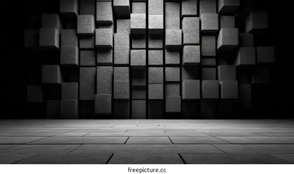 Abstract Geometric Cubes Interior Design