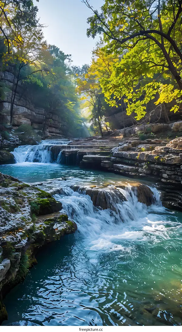Stunning View of Waterfall in Forest
