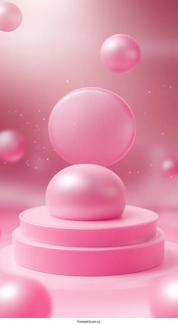 Pink Geometric Abstract Display