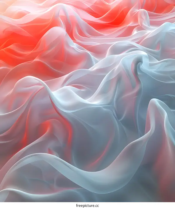 Pink and Blue Abstract Waves