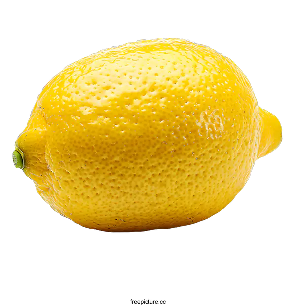 [Transparent Background PNG]A single lemon against a white background