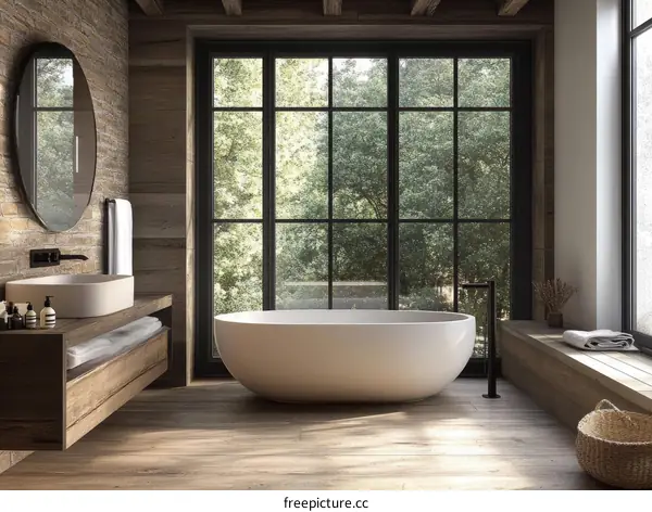 Modern Rustic Bathroom Interior Design