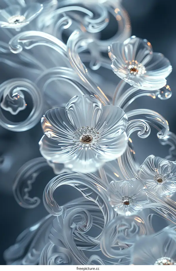 Elegant Crystal Floral Design