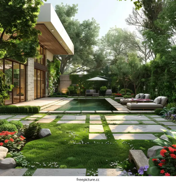 Luxury Villa with Swimming Pool and Lush Garden