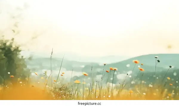 Misty Mountain Meadow Flowers