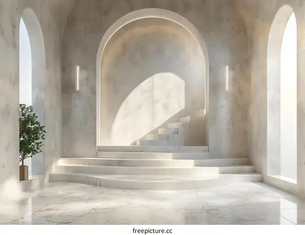 Modern Arched Staircase: Interior Design Luxury