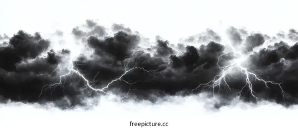 Dramatic Storm Clouds with Lightning