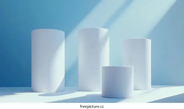 Modern Minimalist Cylindrical Display Stands