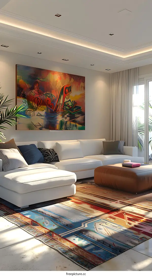 Modern minimalist living room