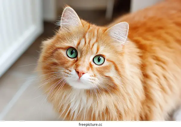Close-up Portrait of an Orange Cat