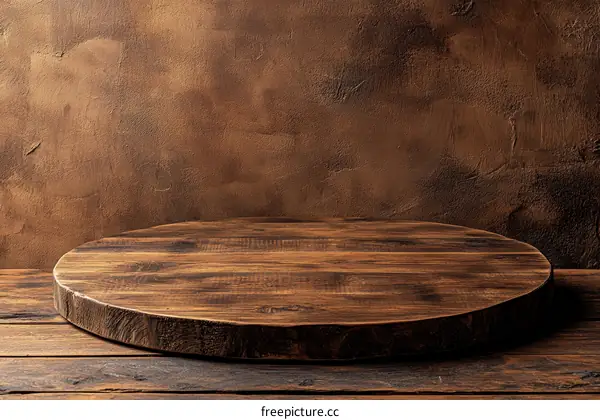 Rustic Wooden Tabletop Display Background