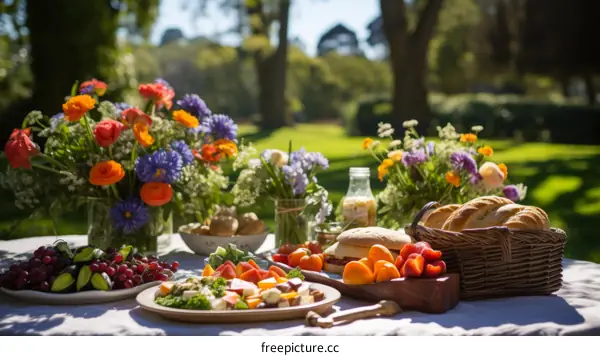 Gorgeous Flowers at a Delightful Picnic