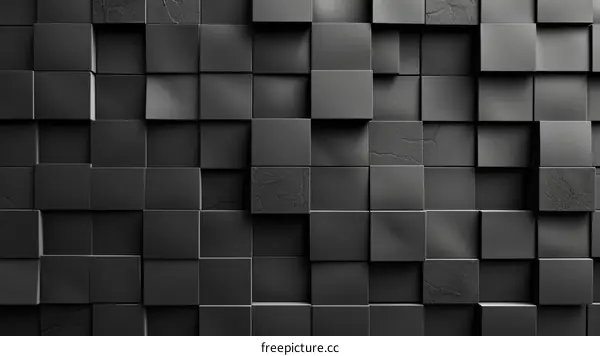 Black 3D Square Background