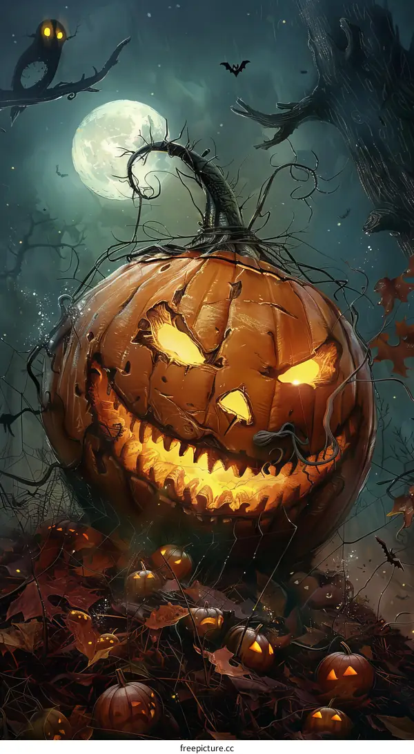 Spooky Halloween Pumpkin Lantern