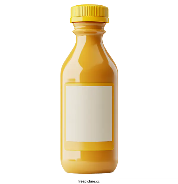 [Transparent Background PNG]Realistic Orange Juice Bottle Mockup