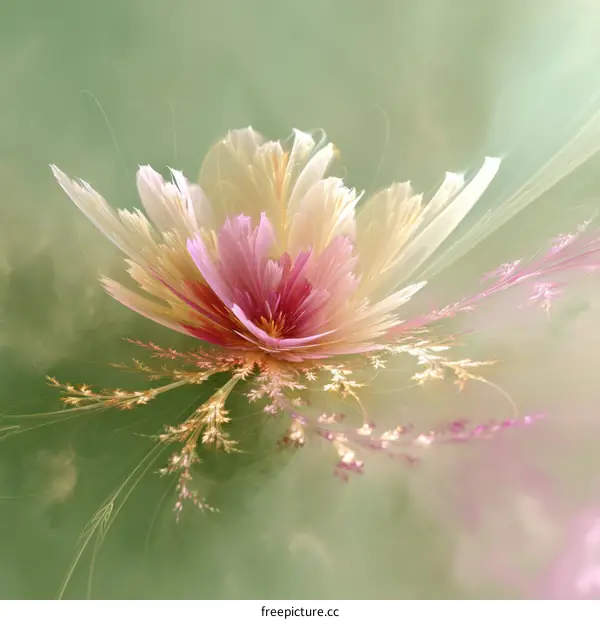 Delicate Floral Fantasy Illustration