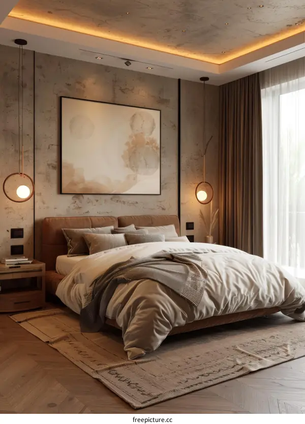 Modern Bedroom Interior Design Illustration