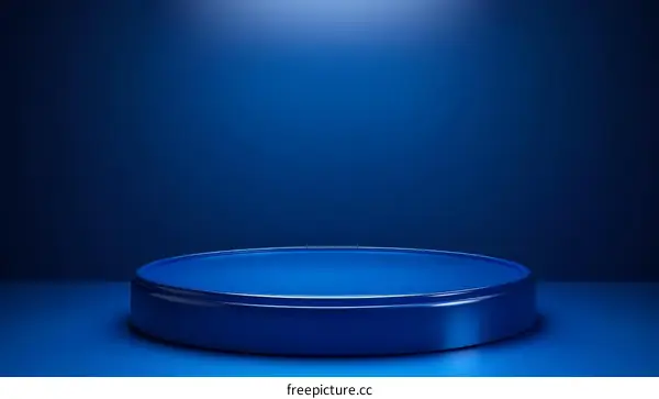 Modern Blue Geometric Product Display